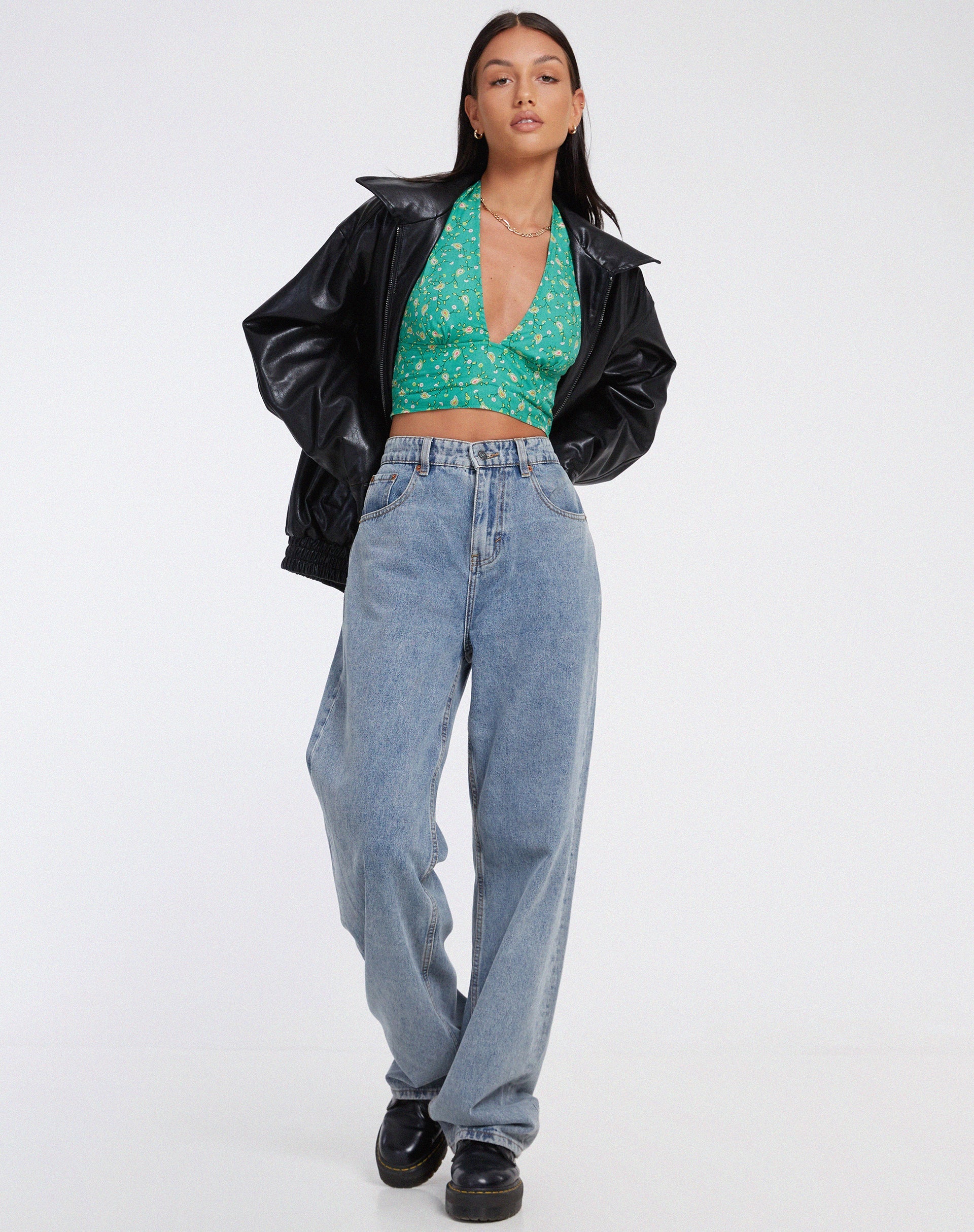 Image de Nanda Crop Top in Paisley Fun Green