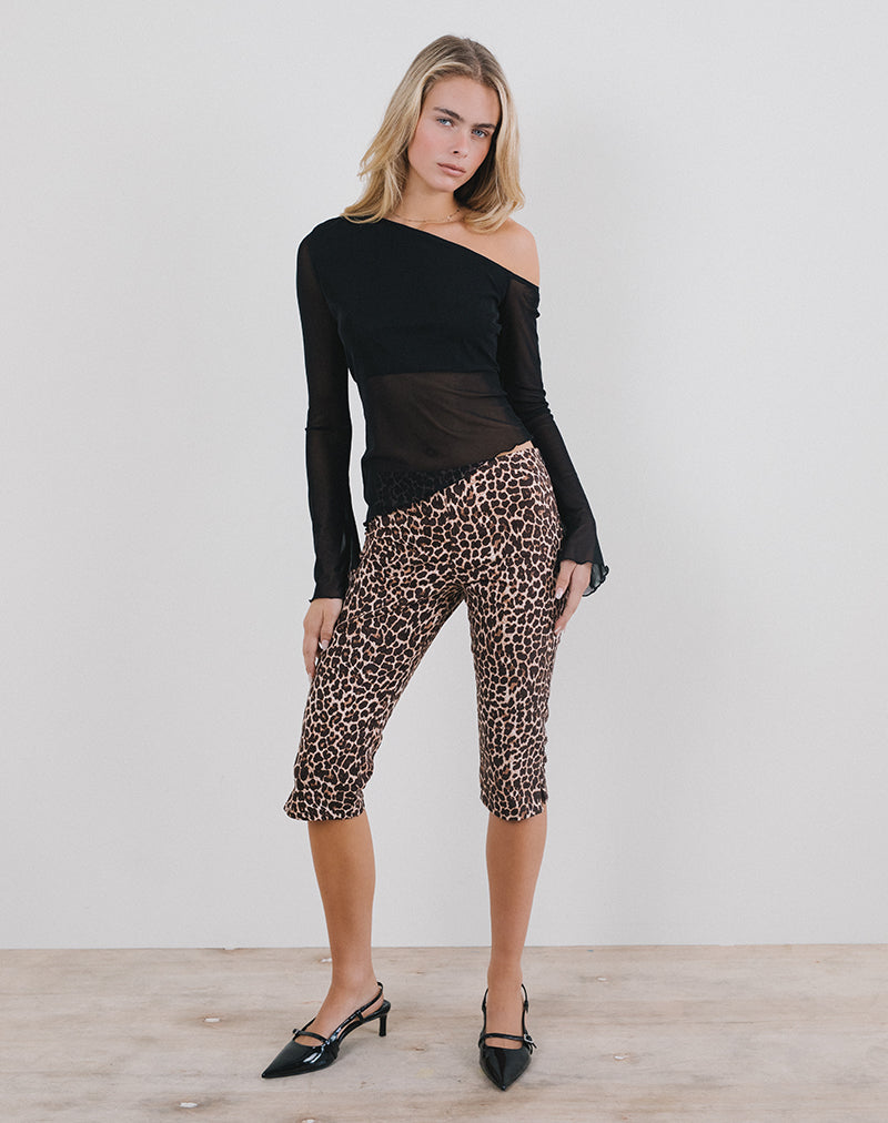 Image de Narcissa Top asymétrique en maille noir