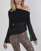 Image de Narcissa Top asymétrique en maille noir