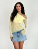 image de Narcissa Asymmetric Top in Mesh Lemon
