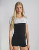 Image de Naria Top in Chiffon White Basic Polka Black