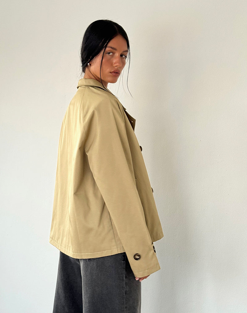 Image de Narto Boxy Trench Jacket in Tan