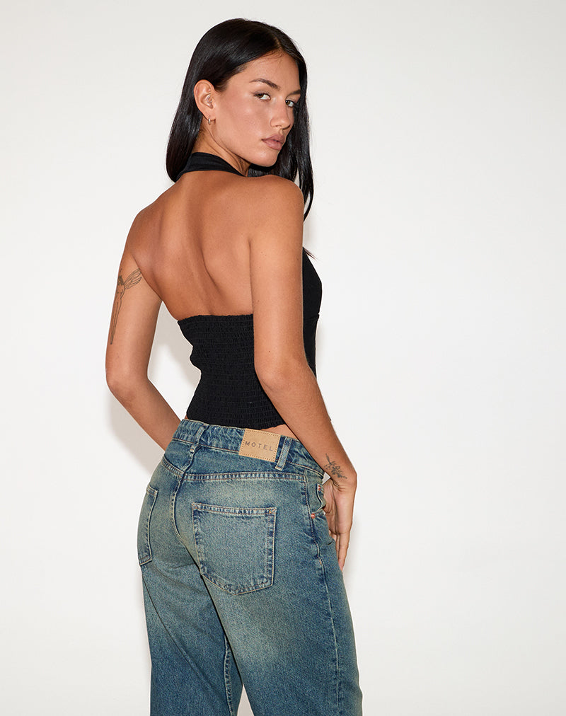 Image de Nasya Halter Top in Tailoring Black