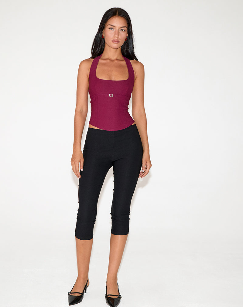 Image de Nasya Halter Top in Tailoring Burgundy