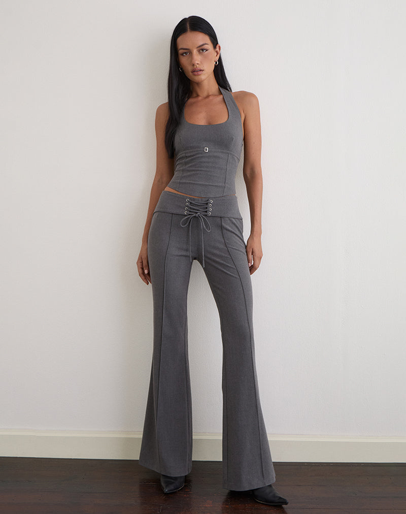 Image de Nasya Halter Top in Tailoring Charcoal