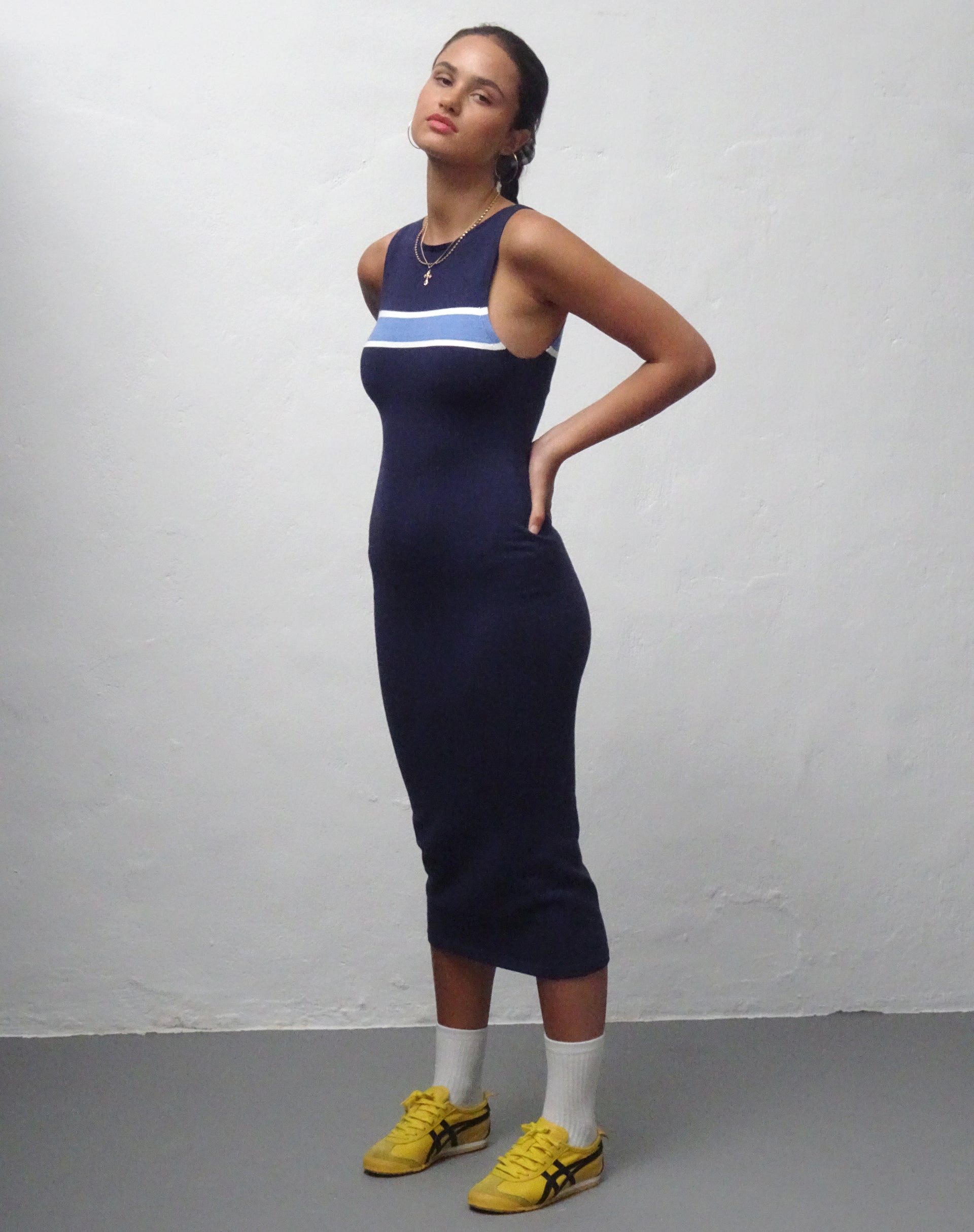 Image de Navala Midi Dress in Dark Navy