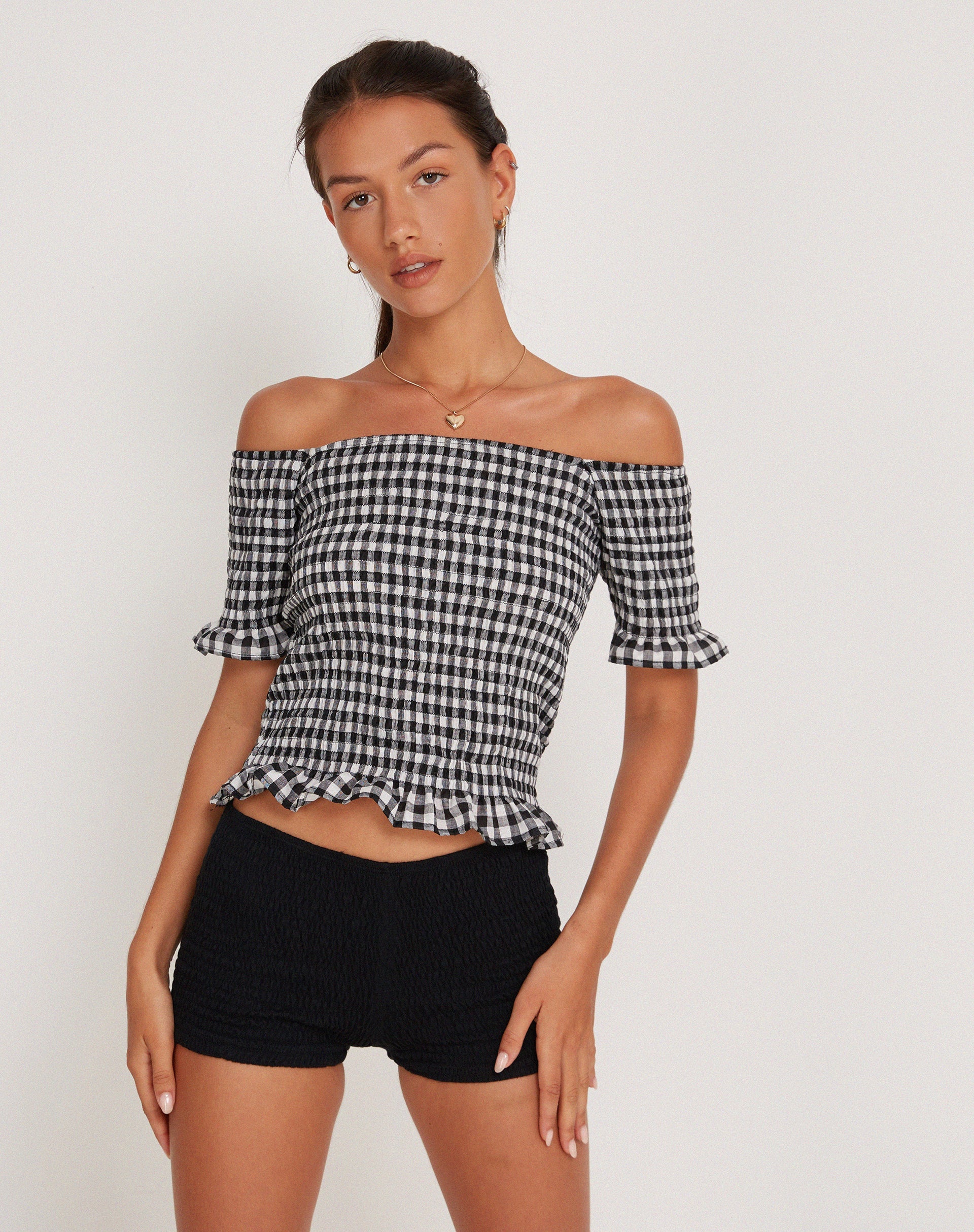 Image de Rerita Micro-short froncé en noir