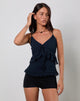 Image de Nehla Cami Top in Chiffon Blue Graphite