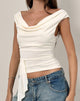 Image de Neida Drape Top in Cupro Cream