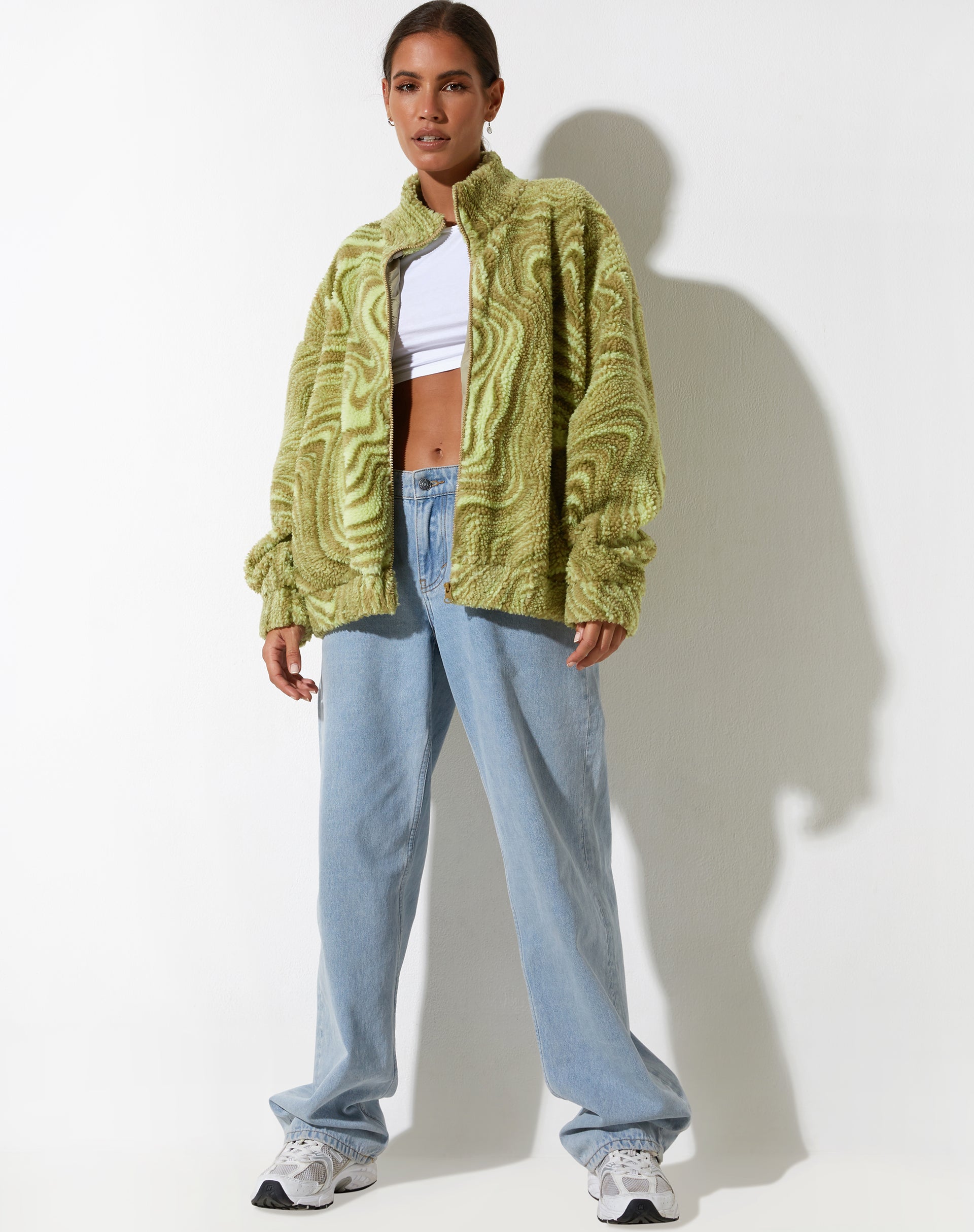 Image de la veste Nereo en vert ondulé