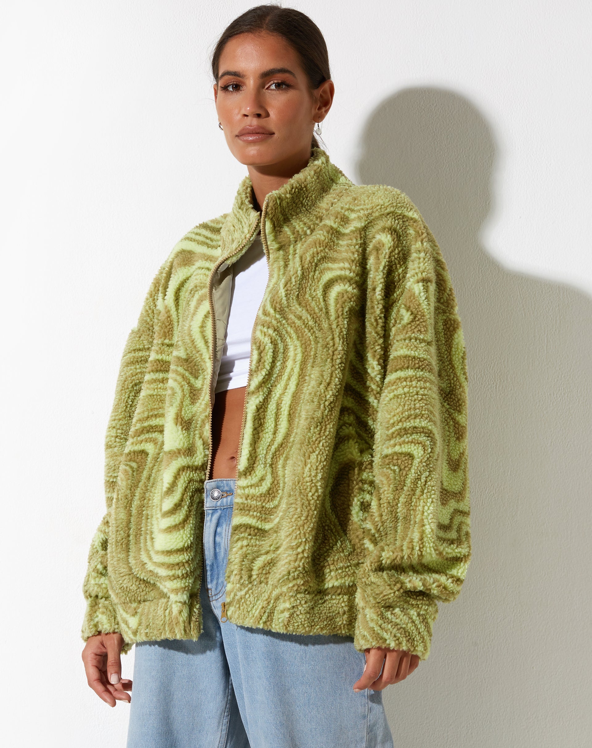 Image de la veste Nereo en vert ondulé