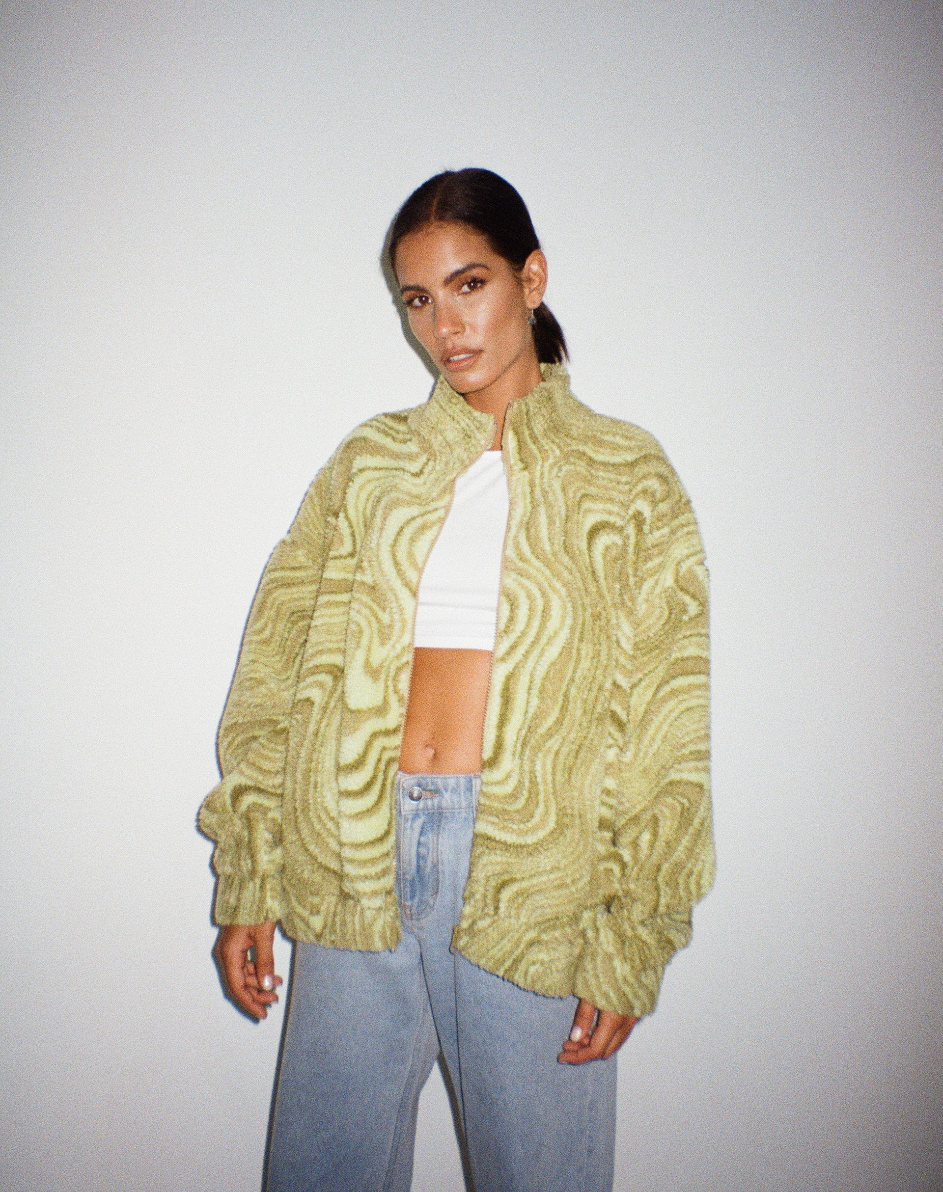 Image de la veste Nereo en vert ondulé