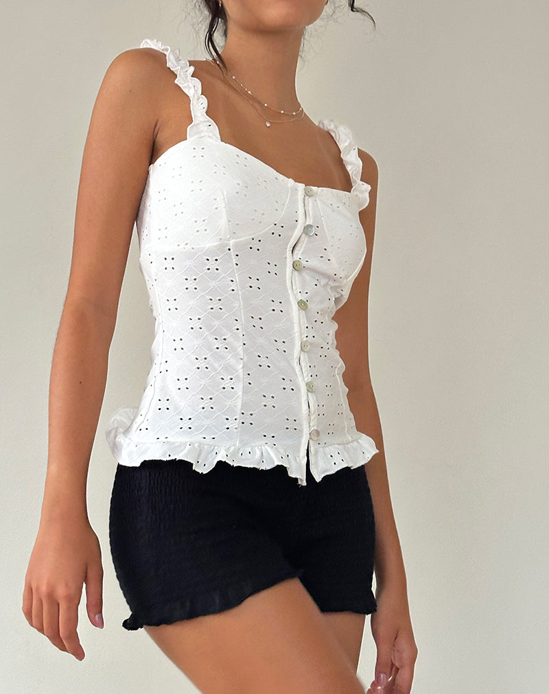 Image de Neroli Corset Top in Broderie White