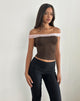 Image de Nesel Top in Brown Slinky Lace Pink