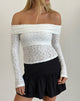 Image de Nesta Bardot Top in Burnout Mesh Ivory