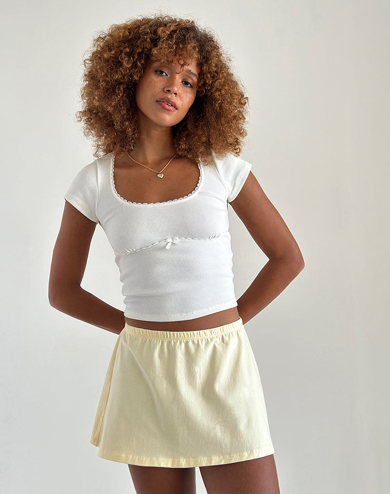 Image de la mini-jupe A-Line Nidya, Buttermilk