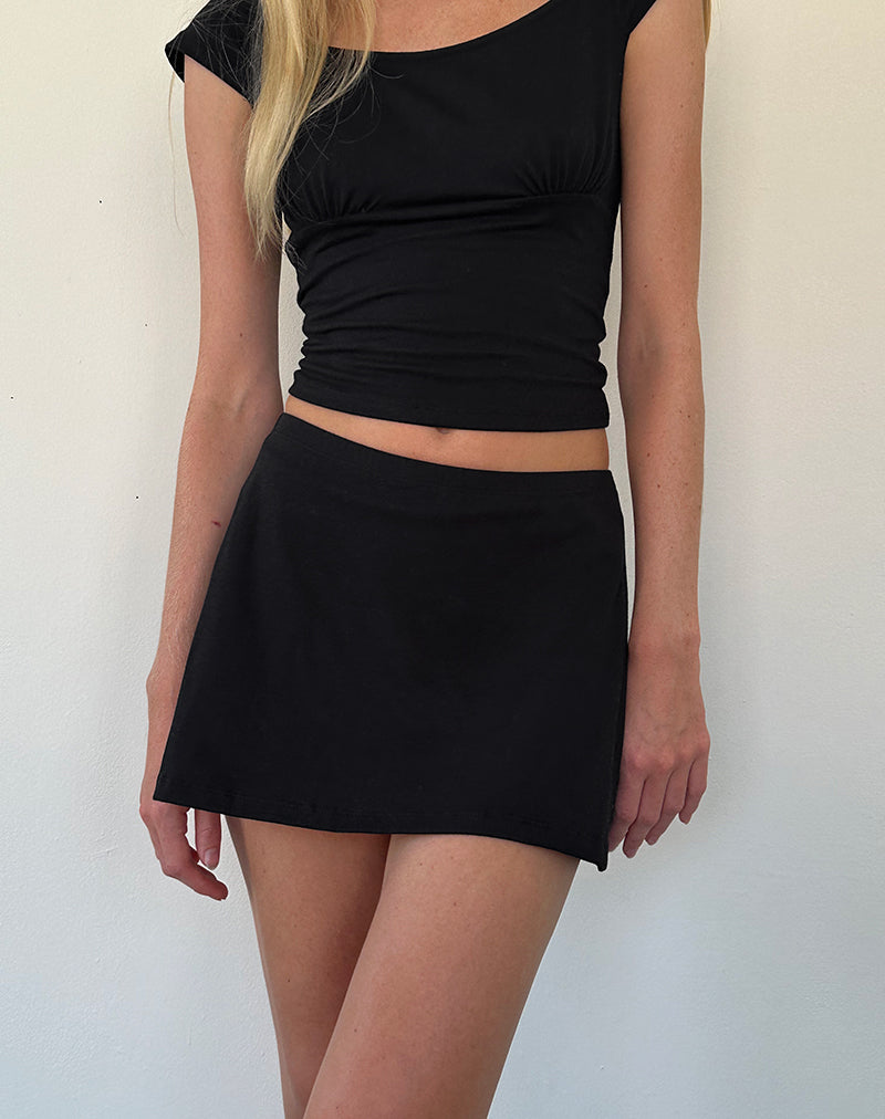 Minijupe A-Line Nidya, noir