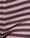 Tricot rayé rose et marron
