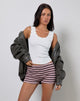 Image de Nikaya Shorts in Knit Stripe Pink and Brown
