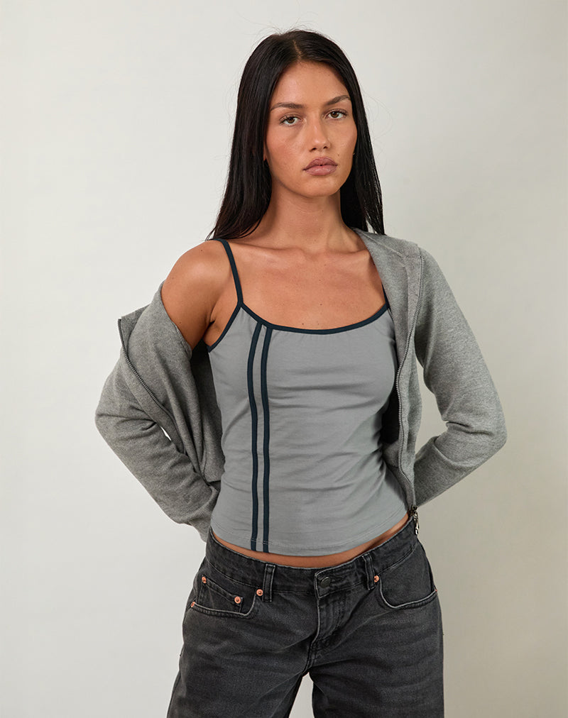 Gilet Nilaso en gris avec fixation Tapshoe