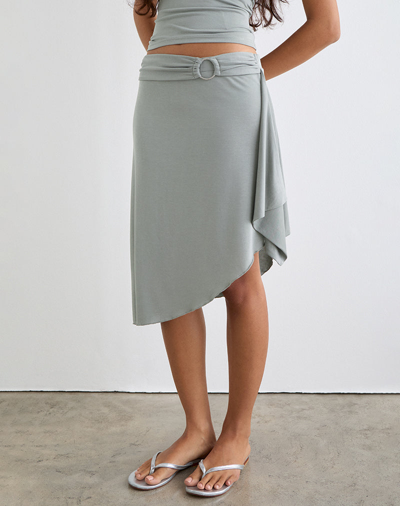 Image de Esmeray Midi Ring Skirt in London Fog