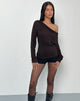 Image de Nirmala Top in Diagonal and Mini Stripe Maroon