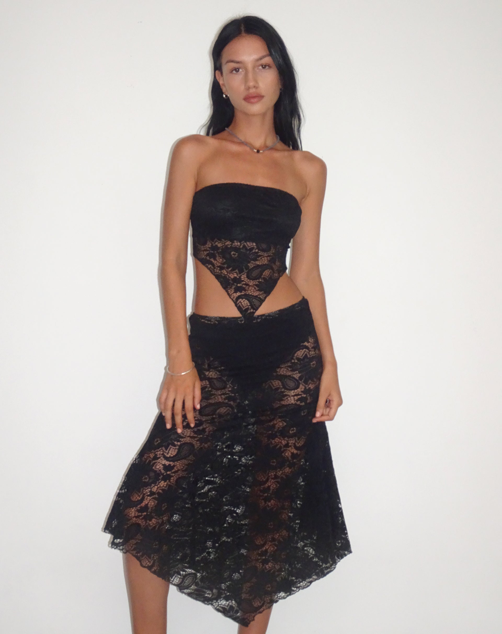 Image de Nirva Bandana Top in Jet Black Lace
