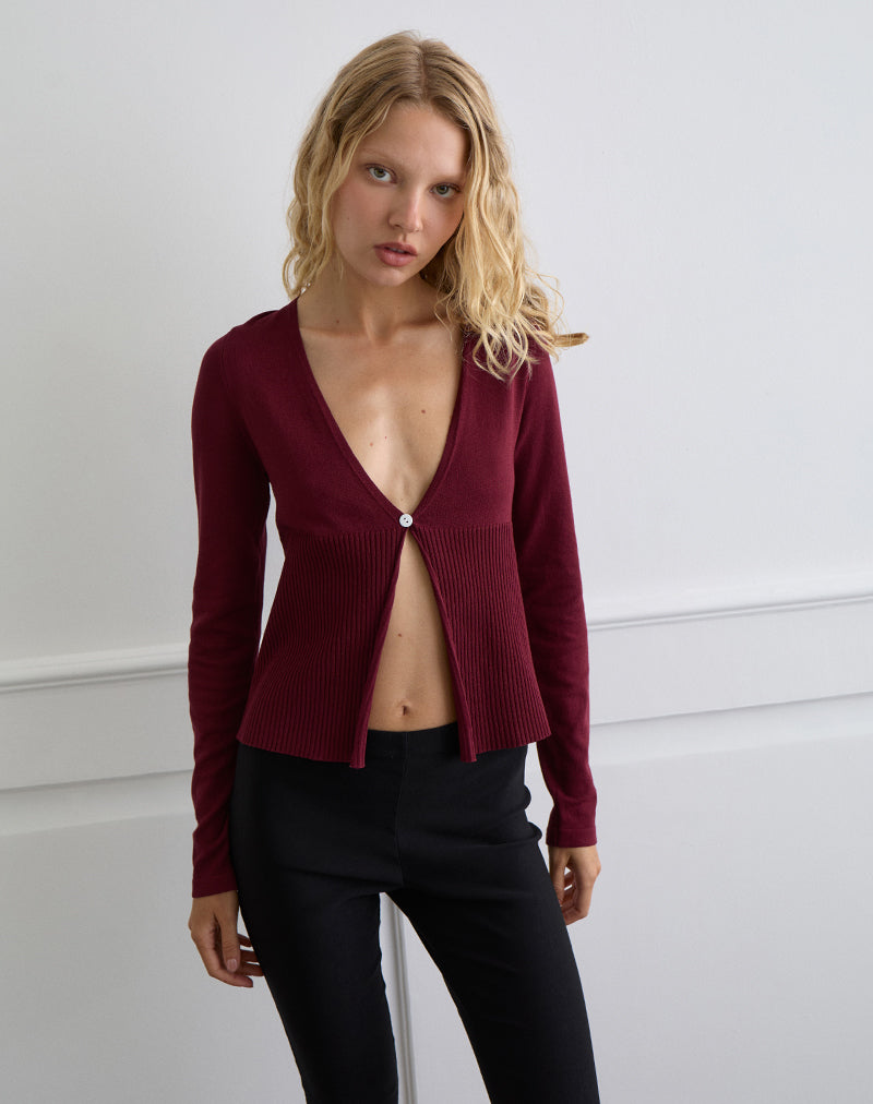Image de Niyah Cardigan à manches longues en Bourgogne
