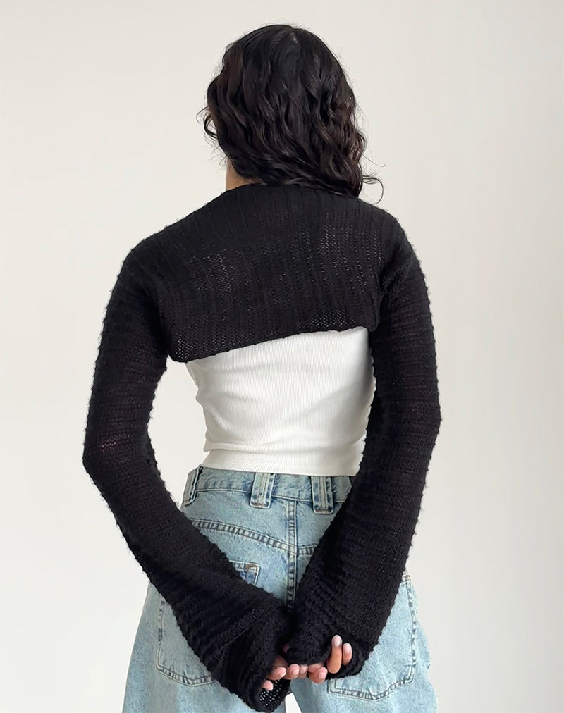 Image de Nobila Shrug Top in Black