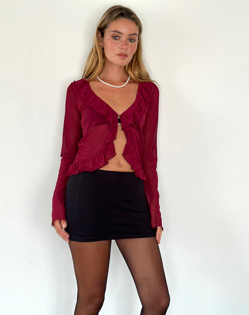 Image de Noemi Cardi en maille Bourgogne