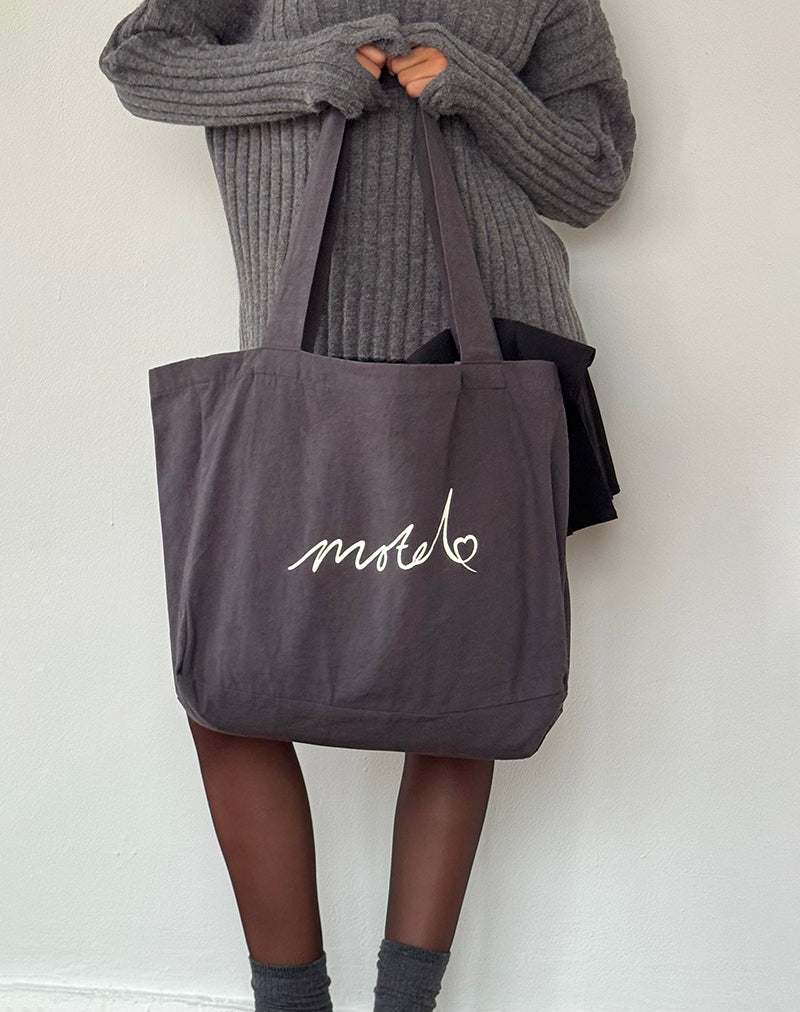Image de Nola Totebag en Beluga avec broderie Motel
