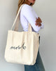 Image de Nola Totebag en blanc cassé avec broderie Motel