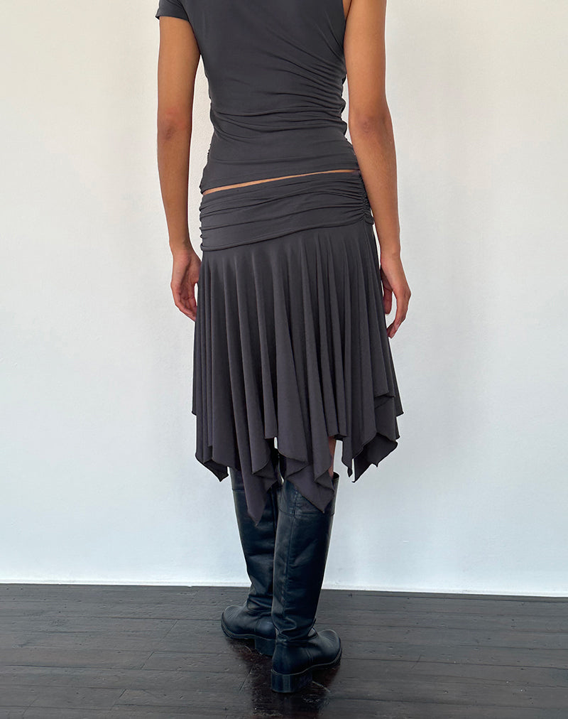 Image de Norali Waterfall Midi Skirt in Grey