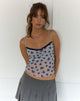 Image de Norde Top in Pale Grey Flower Cluster Flock