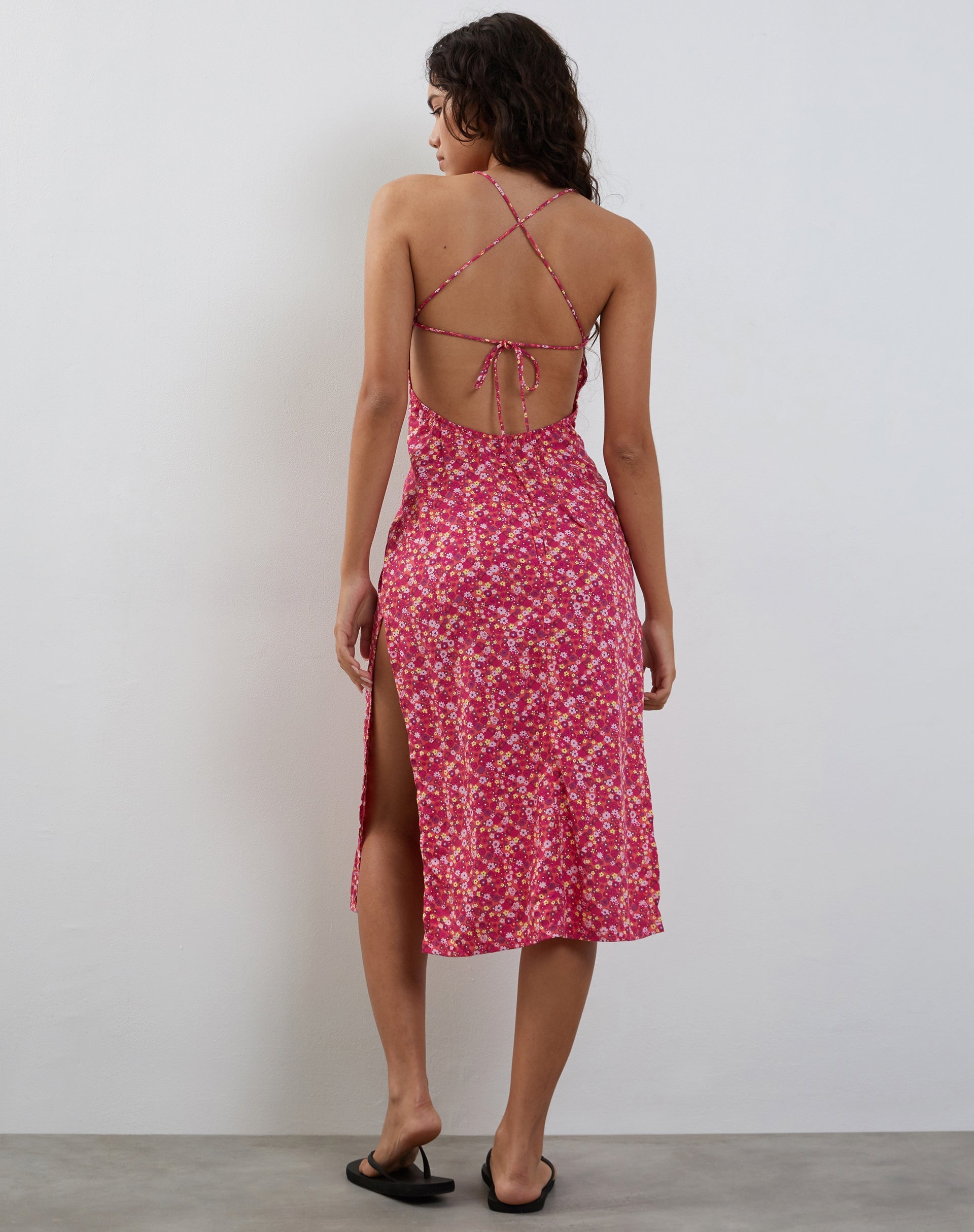 Image de Nosita Midi Dress In Ditsy Floral Pink