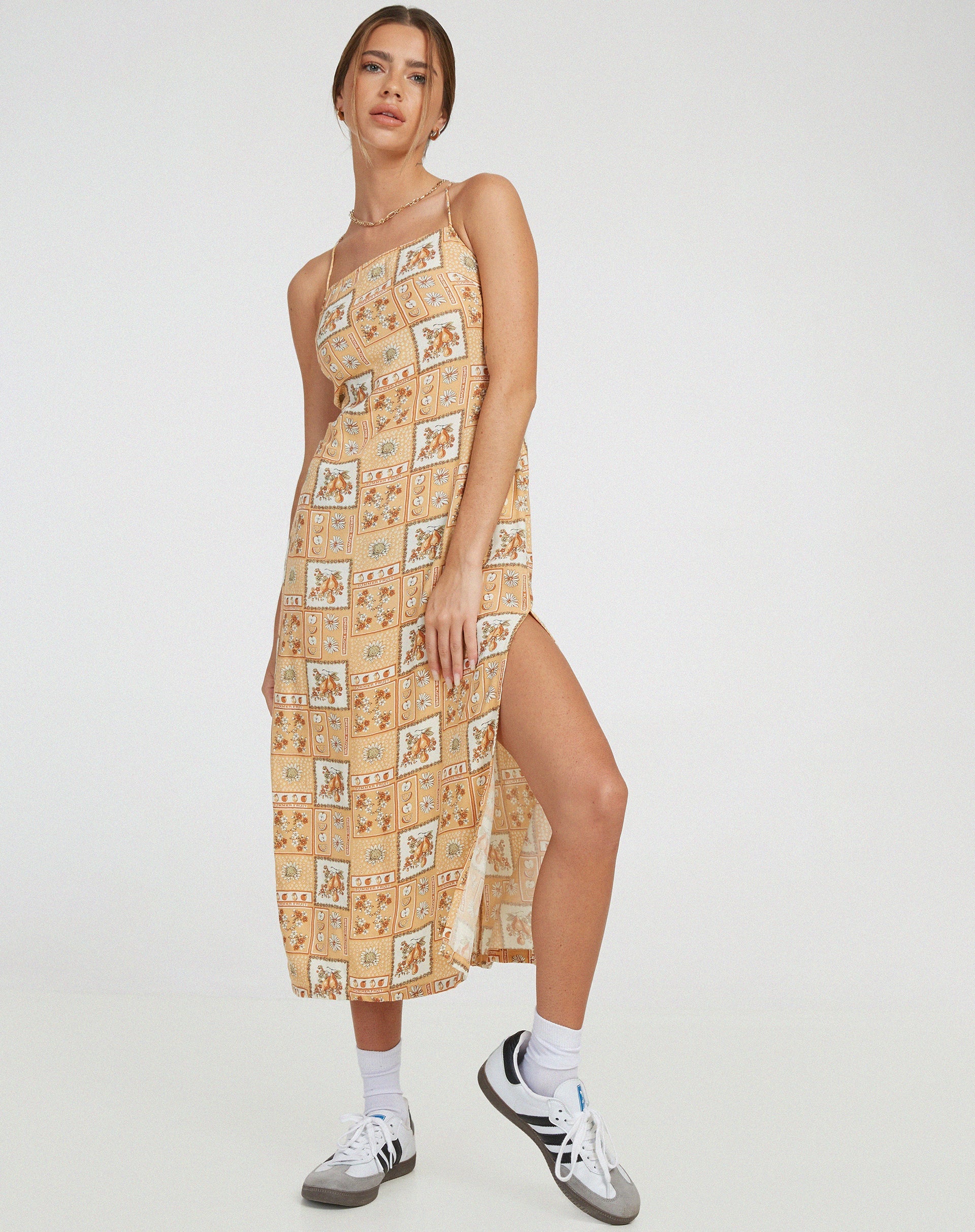 image de Nosita Midi Dress in Picnic Print Brown