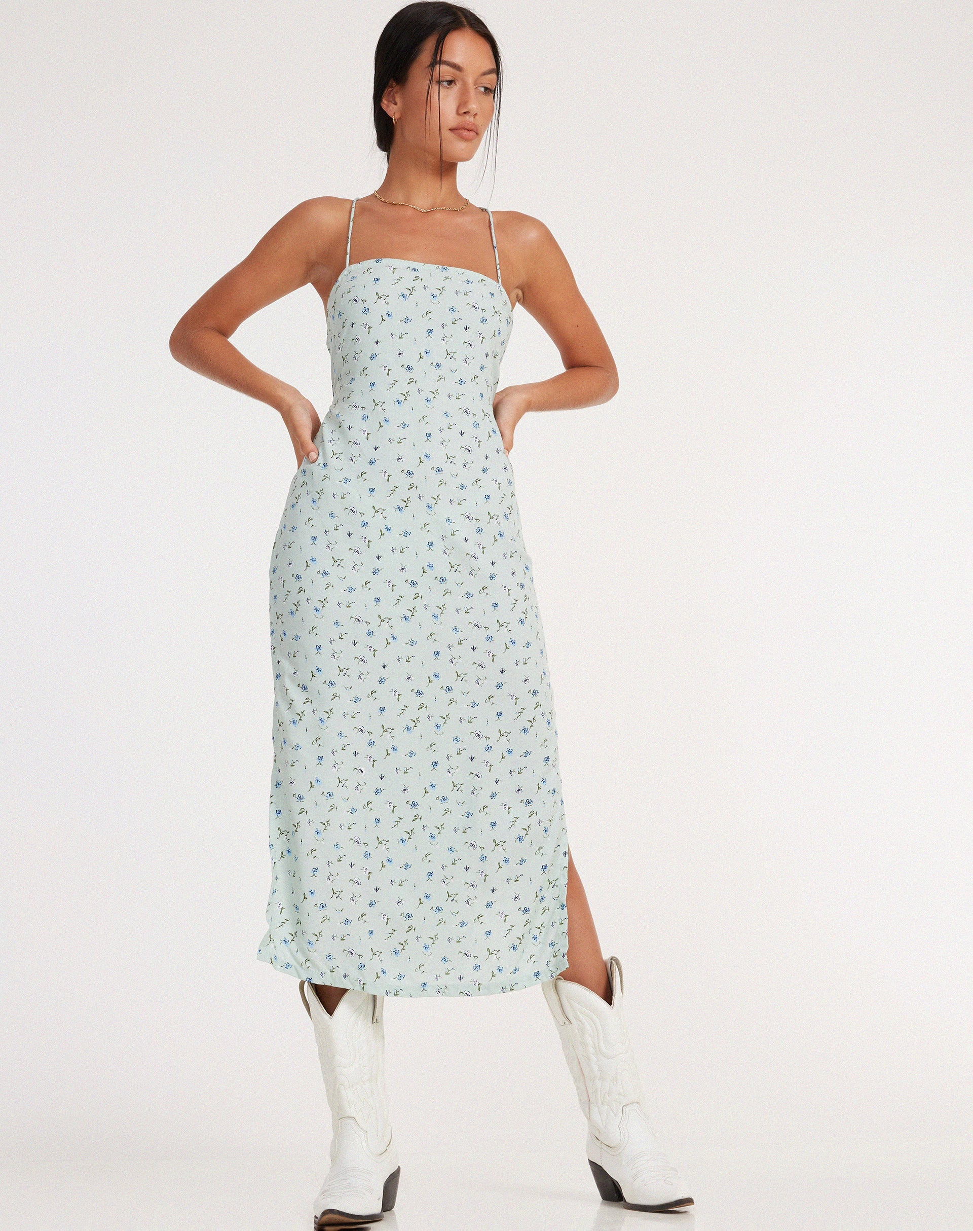 image de Nosita Midi Dress in Pretty Petal Green