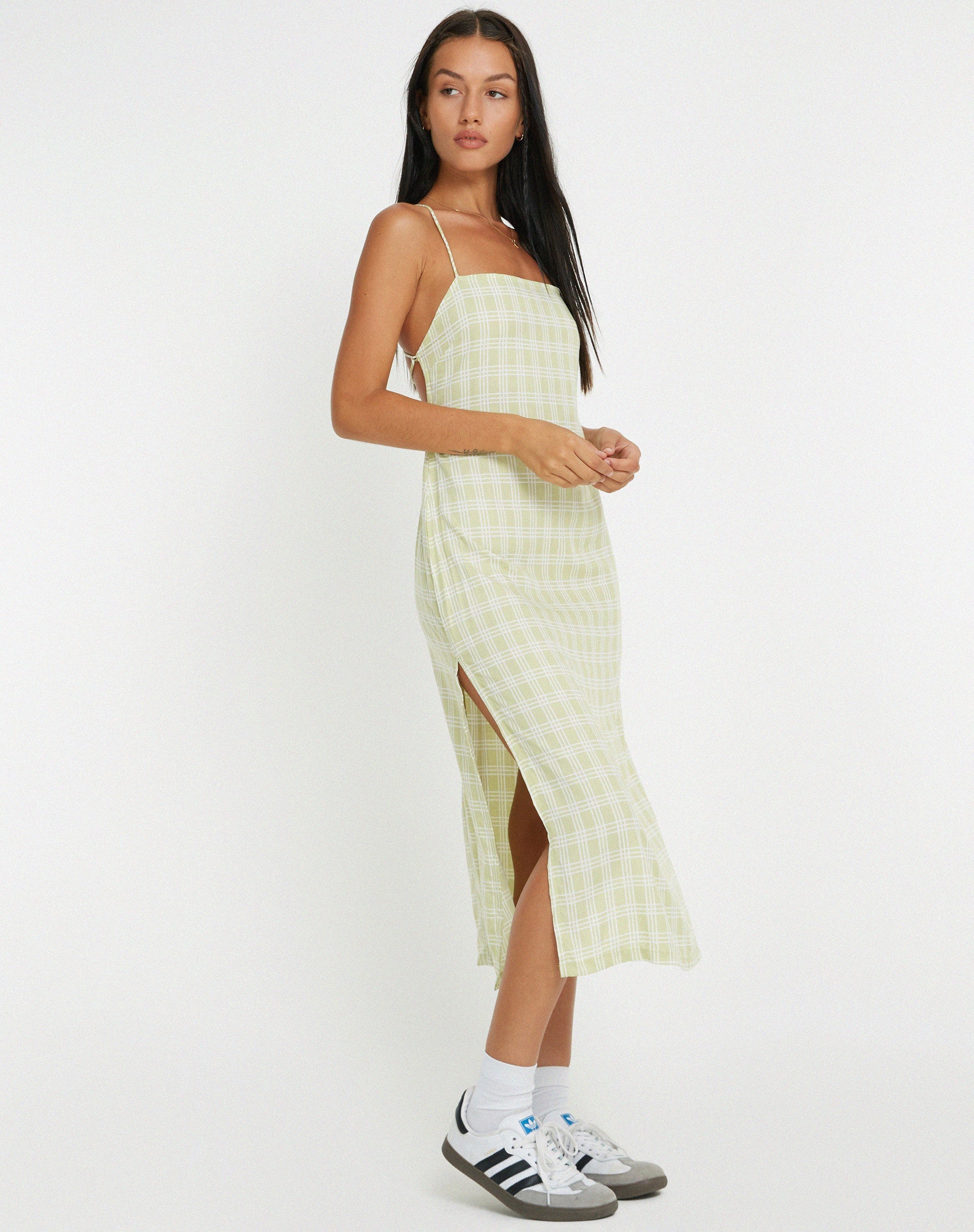 image de Nosita Midi Dress in Sage Check