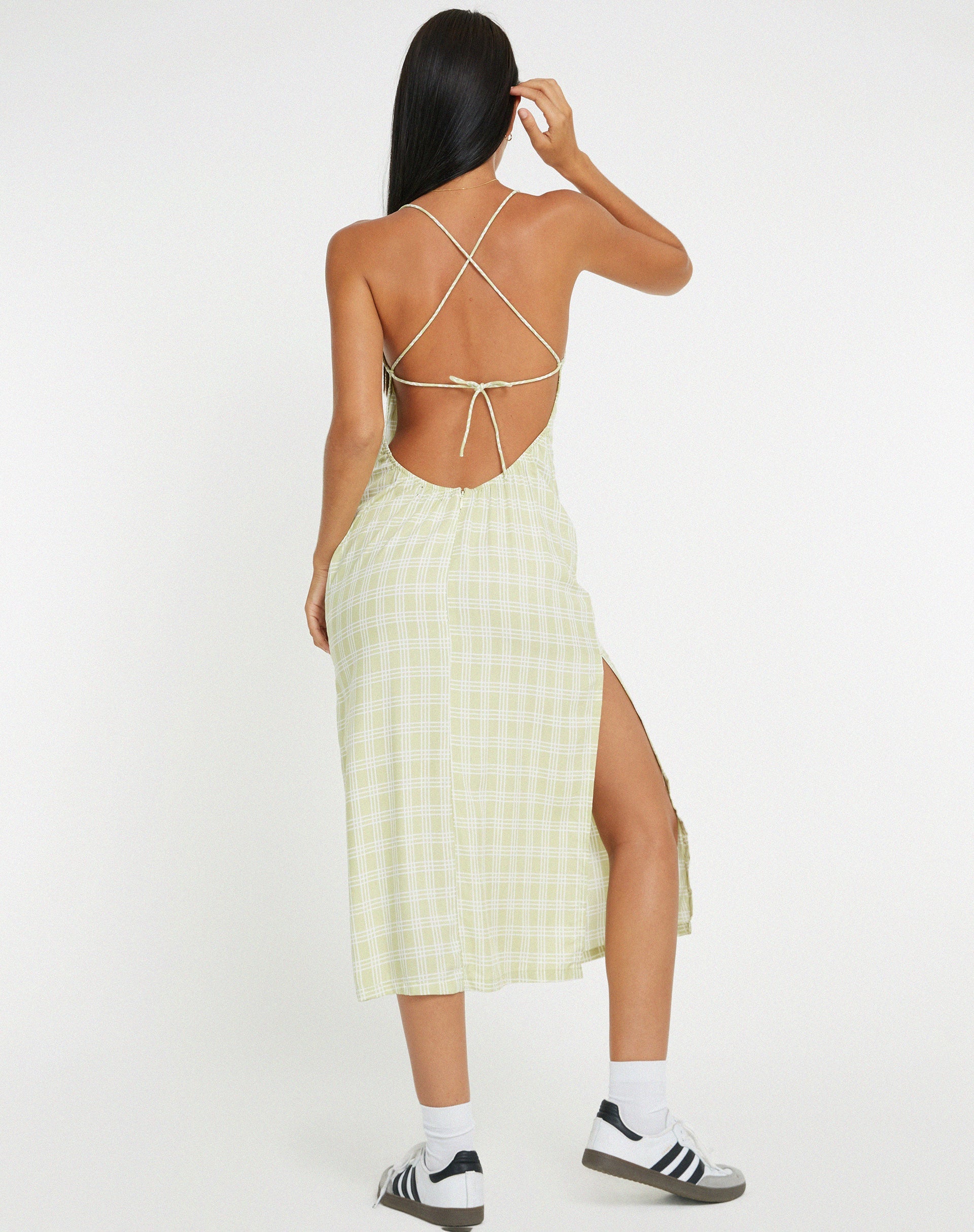 image de Nosita Midi Dress in Sage Check