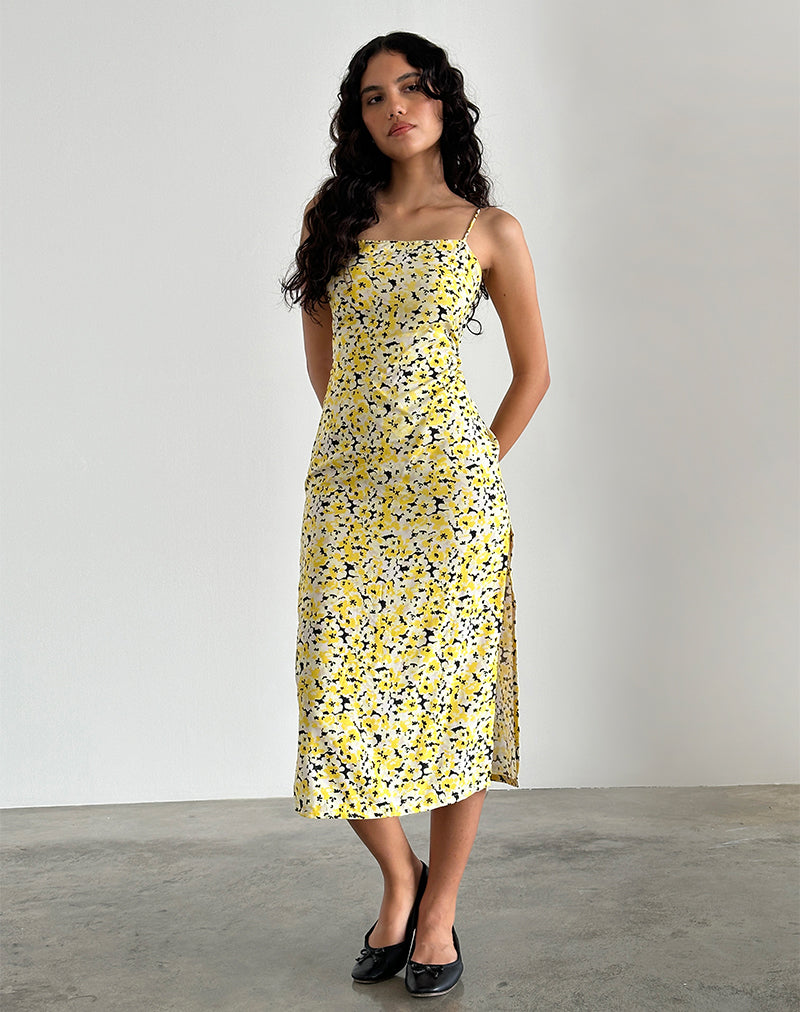 Image de Nosita Midi Dress in Sunflower Pop Yellow