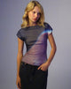 Image de Nova Top in Mesh Pink Digi Gradient Print