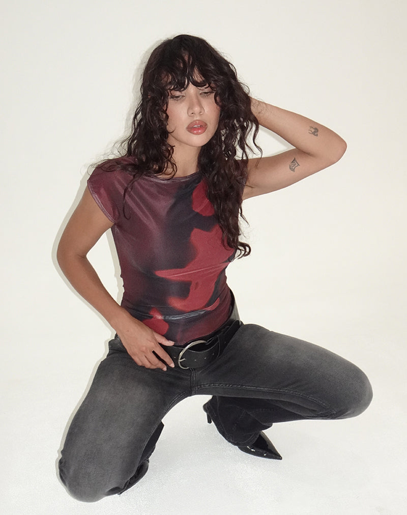 Image de Nova Top en Digi Flower Rouge