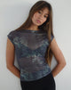 Image de Nova Mesh Top in Faded Botanical Green