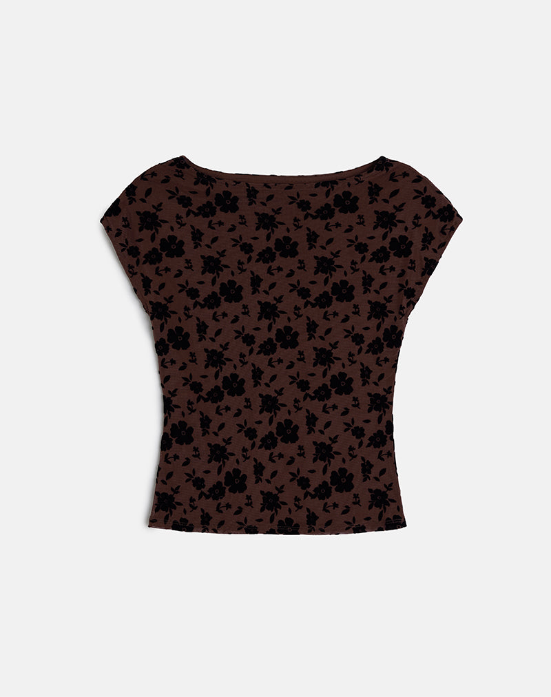 Image de Nova Top in Garden Floral Brown