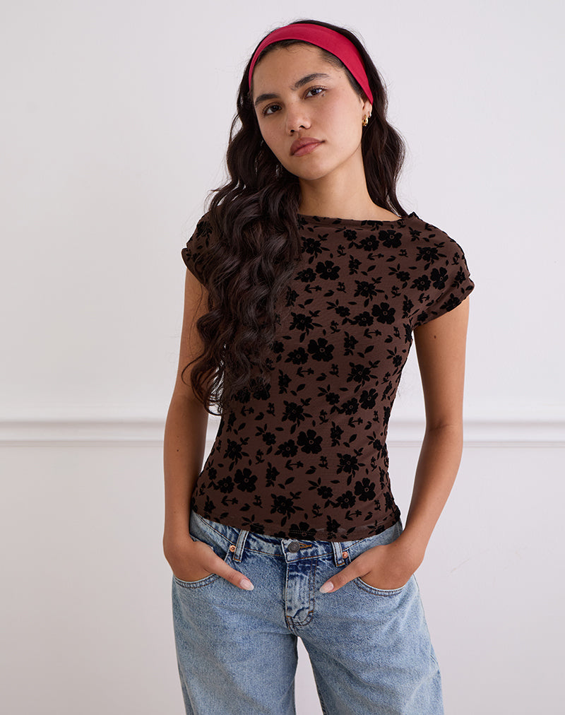 Image de Nova Top in Garden Floral Brown