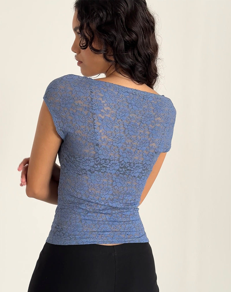 Image de Nova Top in Moonlight Blue Lace