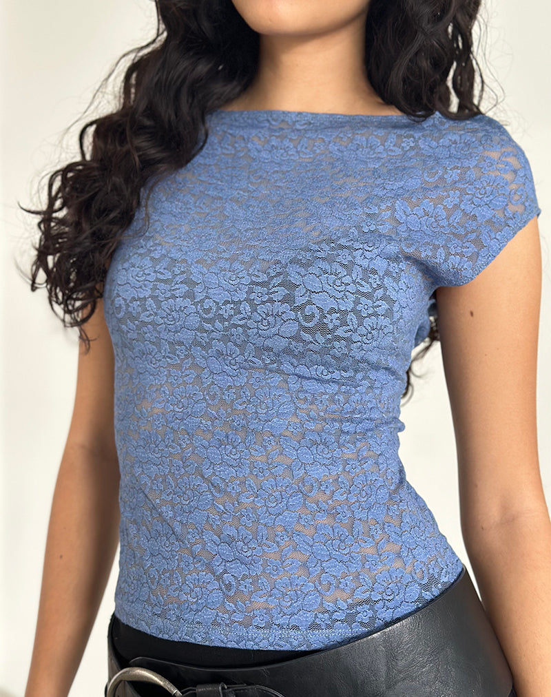 Image de Nova Top in Moonlight Blue Lace