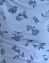 Maille florale bleu foncé