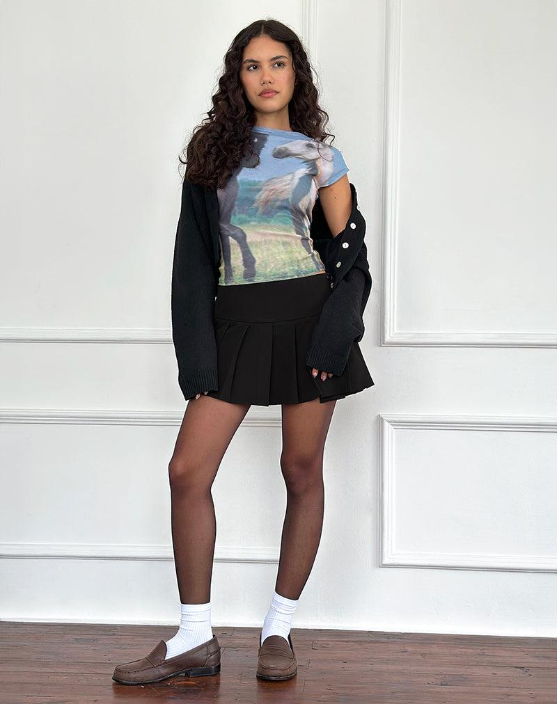 Image de Nova Top Mesh in Horses Print