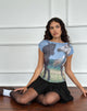 Image de Nova Top Mesh in Horses Print